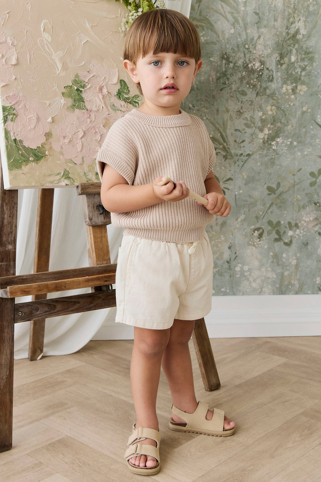 Virgil Knit Vest - Sand Childrens Vest from Jamie Kay Australia