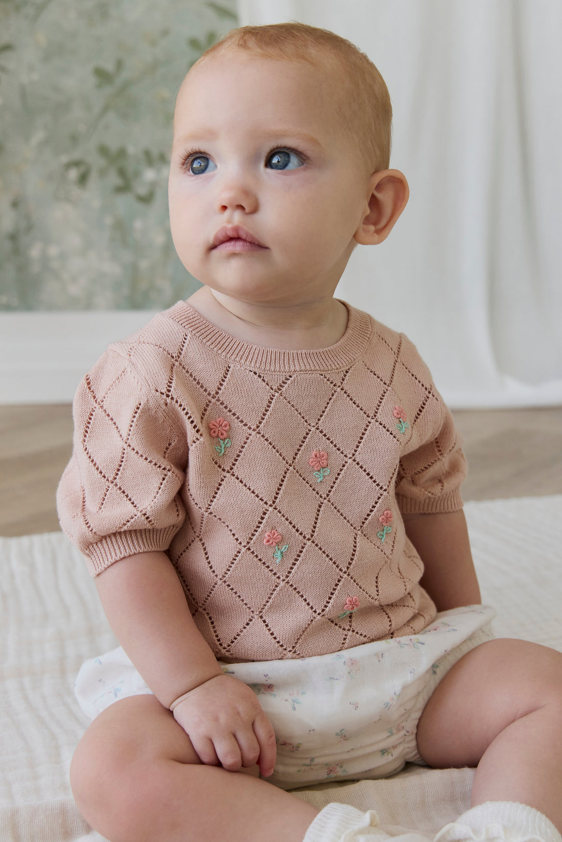 Alexandra Top - Rose Mist Alexandra Flower Childrens Top from Jamie Kay Australia