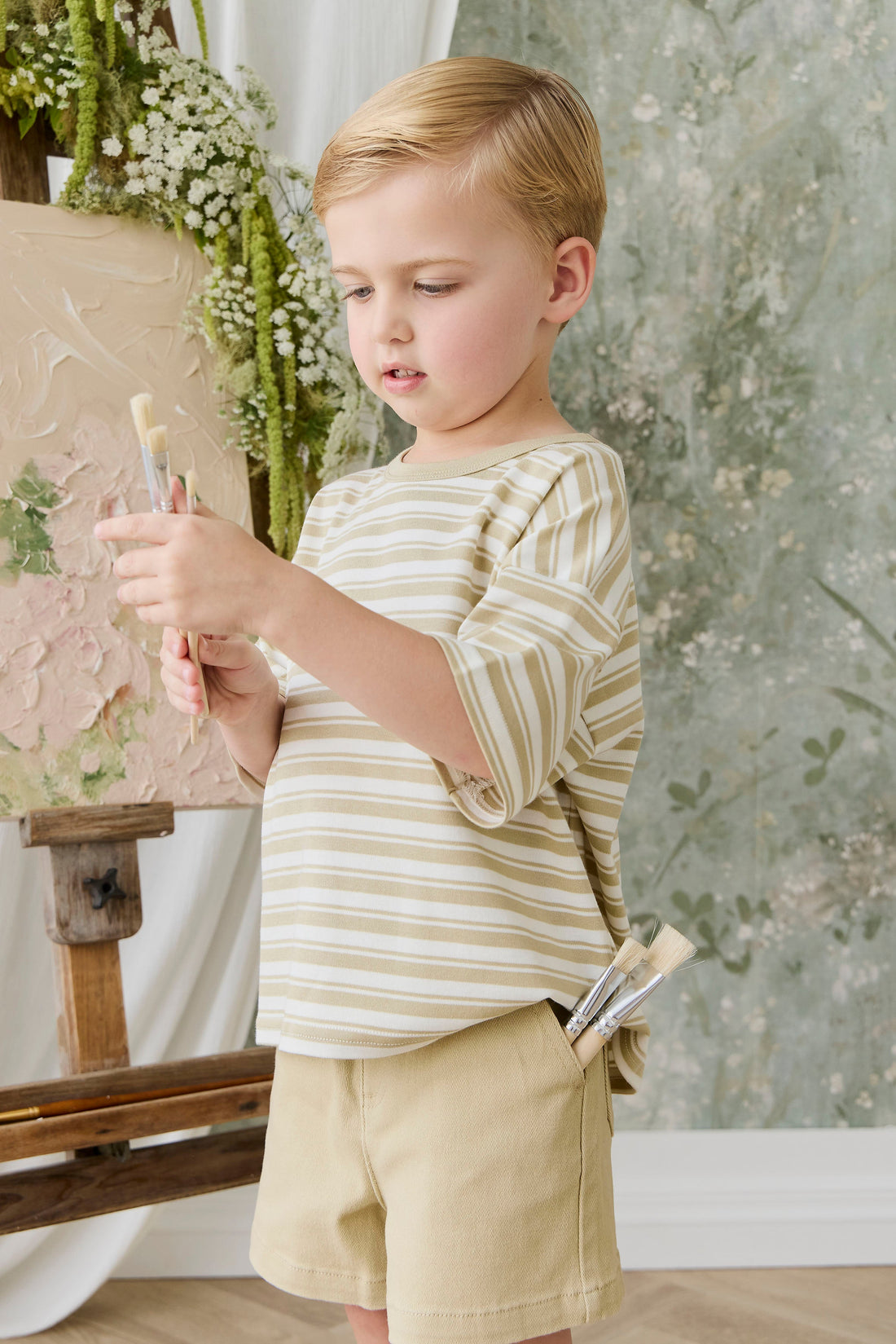 Griffin Short - Barley Childrens Shorts from Jamie Kay Australia