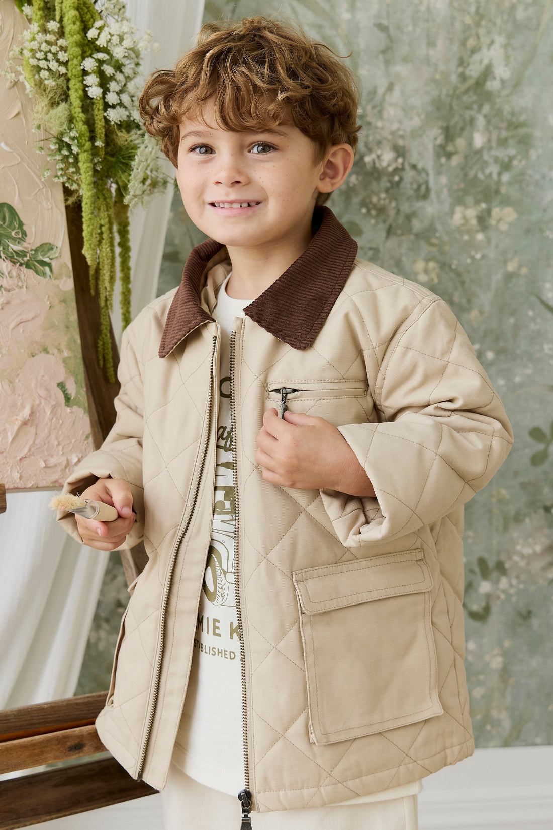 Wolfe Jacket - Sandstone Childrens Jacket from Jamie Kay Australia