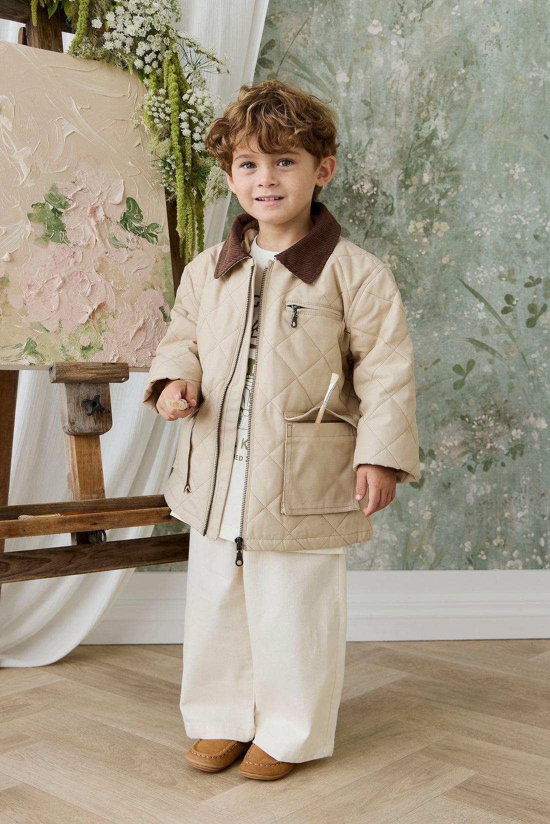 Wolfe Jacket - Sandstone Childrens Jacket from Jamie Kay Australia