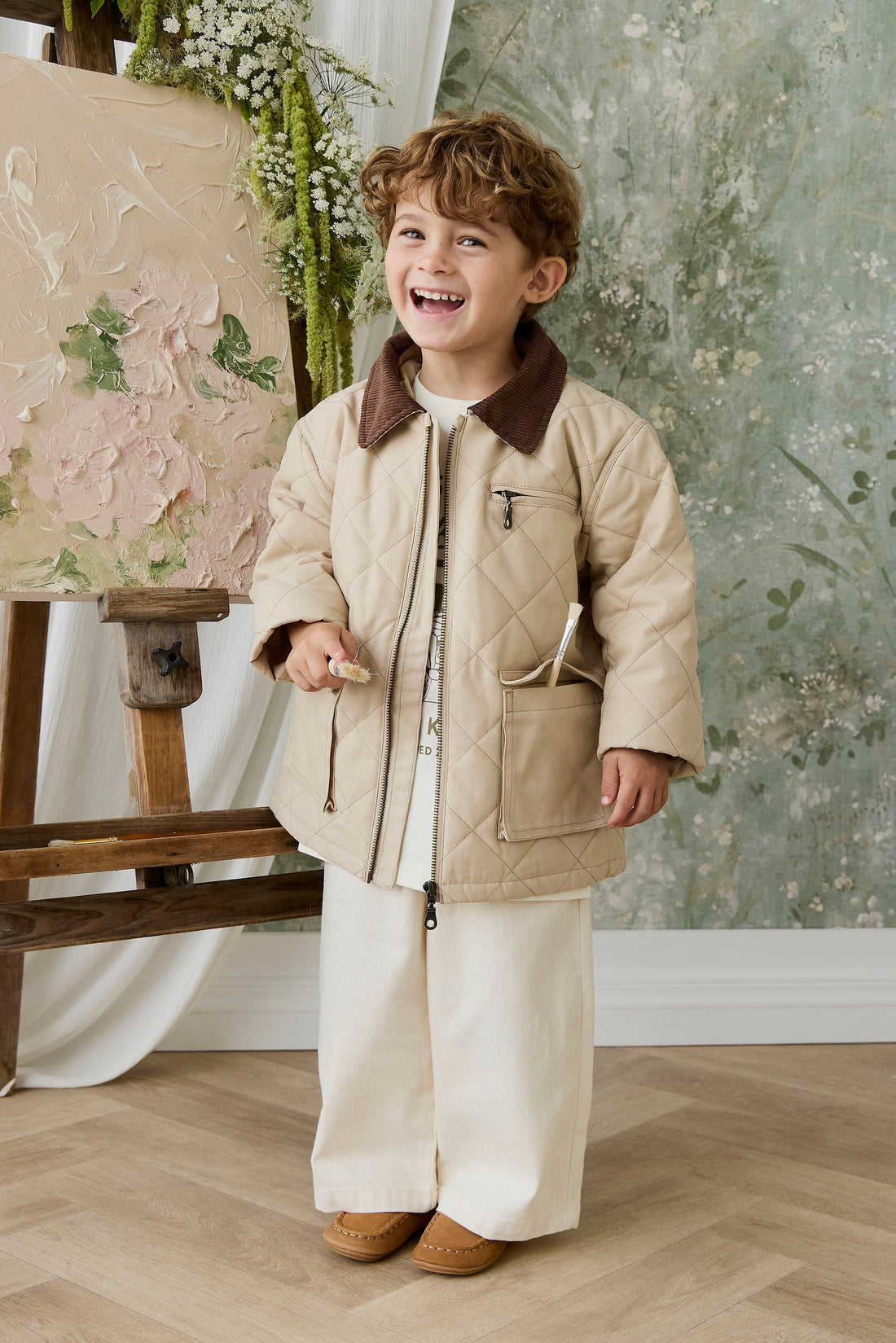 Wolfe Jacket - Sandstone Childrens Jacket from Jamie Kay Australia
