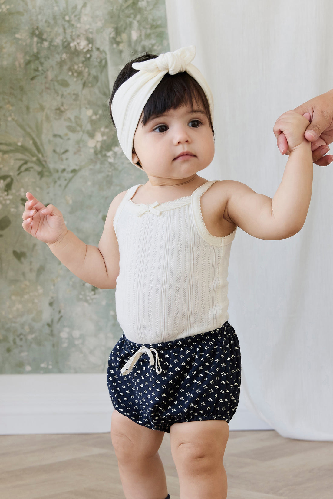 Organic Cotton Pointelle Singletsuit - Parchment Childrens Bodysuit from Jamie Kay Australia