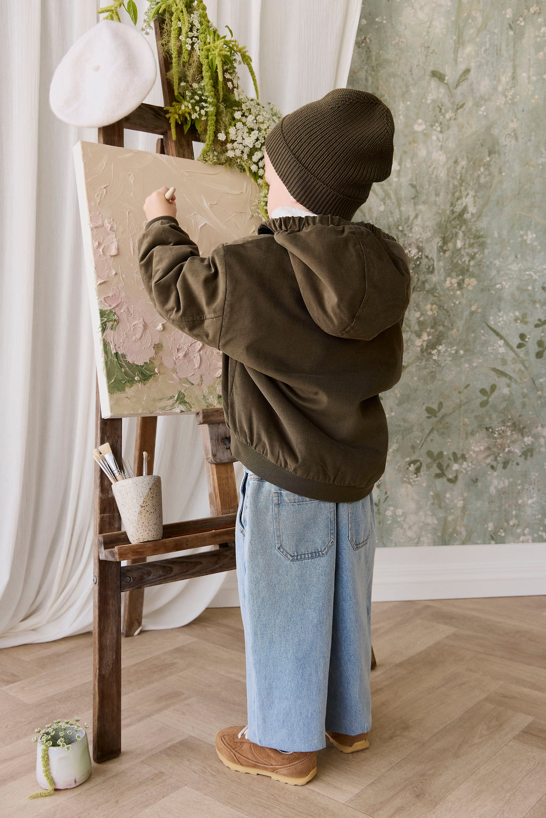 Alastair Jacket - Deep Olive Childrens Jacket from Jamie Kay Australia