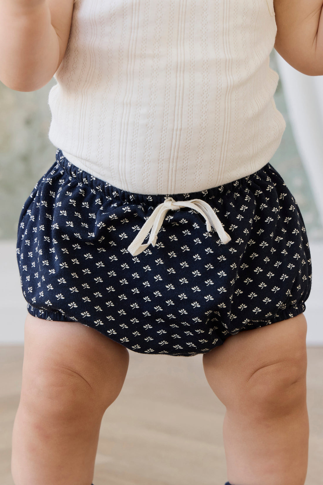 Organic Cotton Classic Bloomer - Lisa Petite Indigo Childrens Bloomer from Jamie Kay Australia