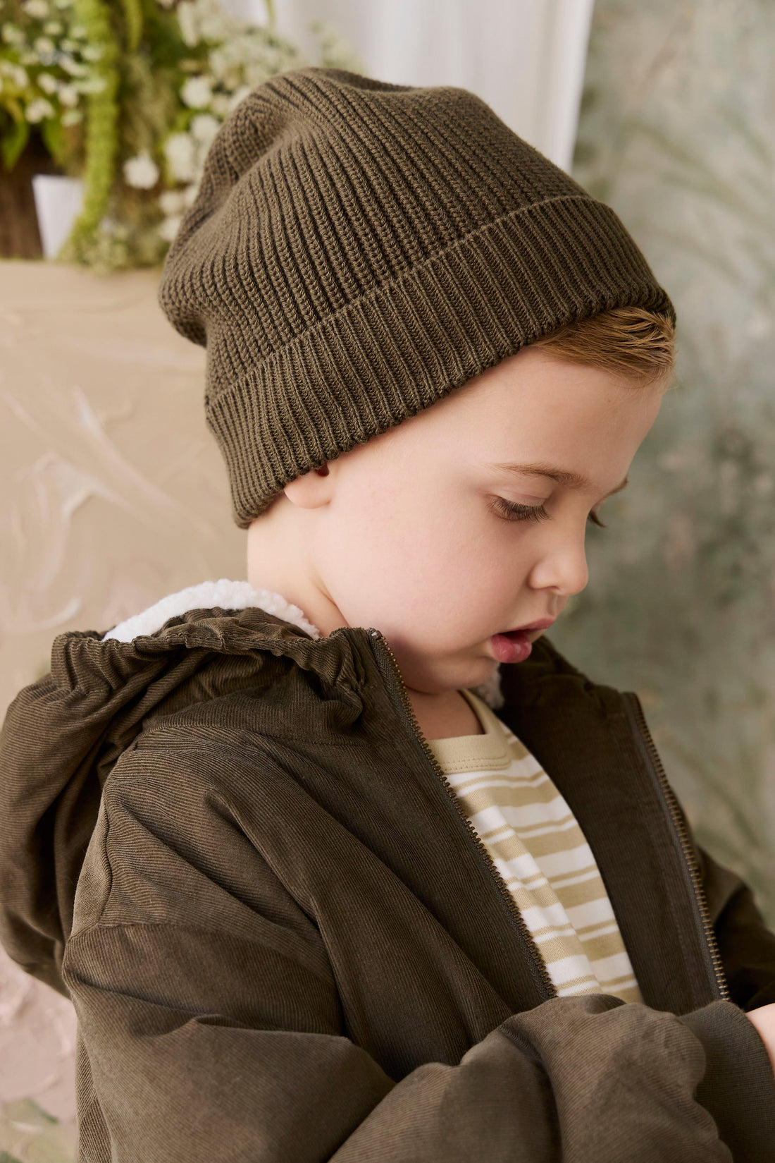 Alastair Jacket - Deep Olive Childrens Jacket from Jamie Kay Australia