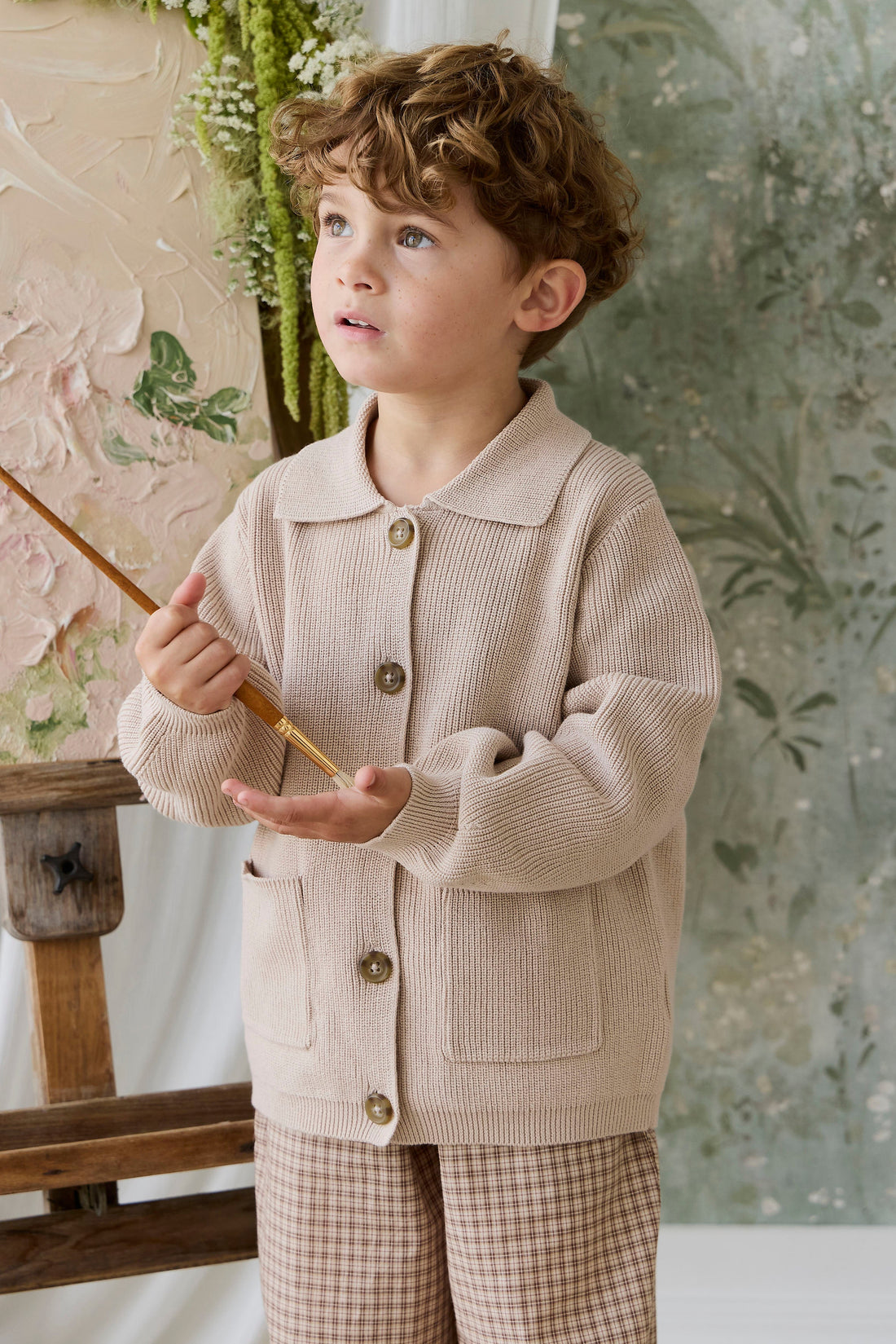 Ford Knit Jacket - Sand Childrens jacket from Jamie Kay Australia