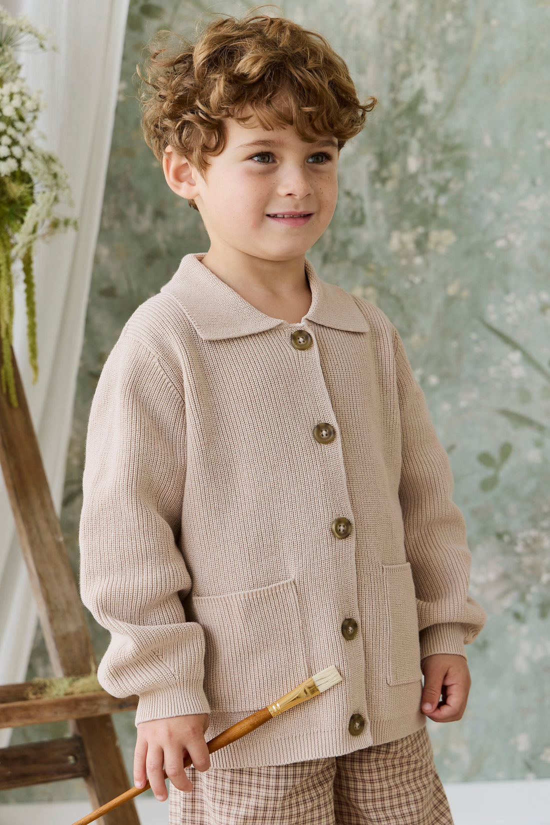 Ford Knit Jacket - Sand Childrens jacket from Jamie Kay Australia