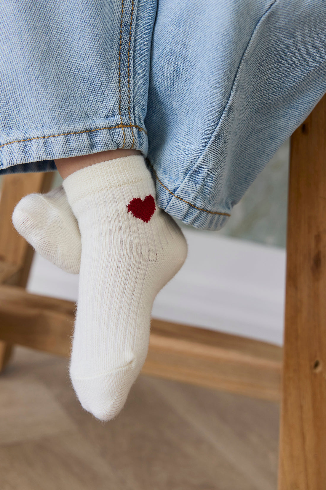 Bellamy Sock - Bellamy Heart Urban Red Childrens Socks from Jamie Kay Australia