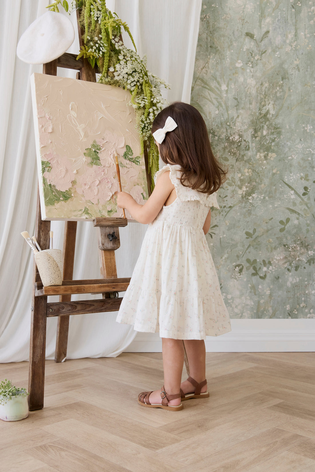 Organic Cotton Muslin Christabel Dress - Solange Snow Childrens Dress from Jamie Kay Australia