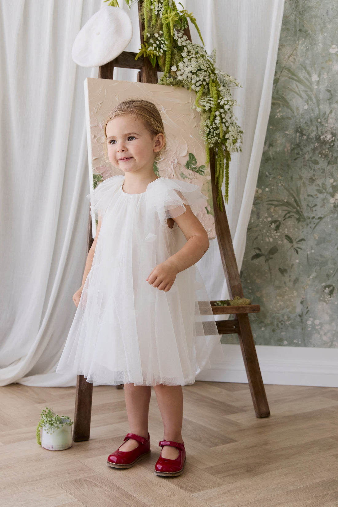 Rhea Tulle Dress - Parchment Childrens Dress from Jamie Kay Australia