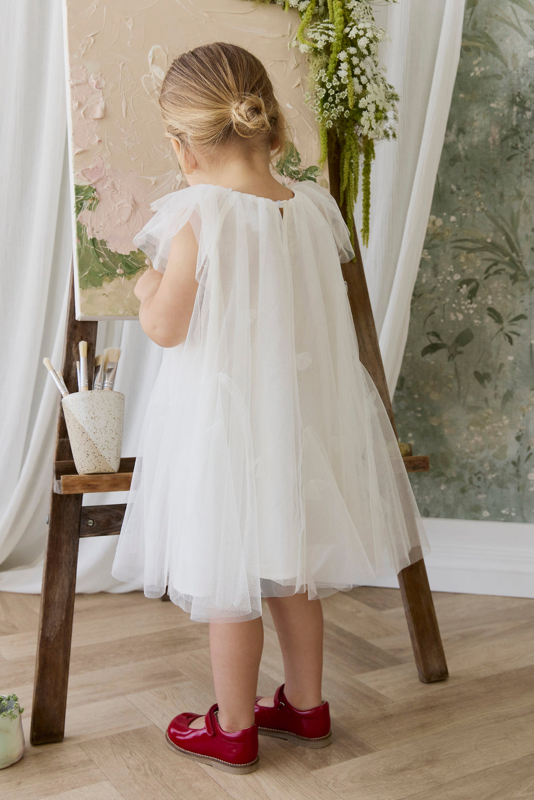 Rhea Tulle Dress - Parchment Childrens Dress from Jamie Kay Australia