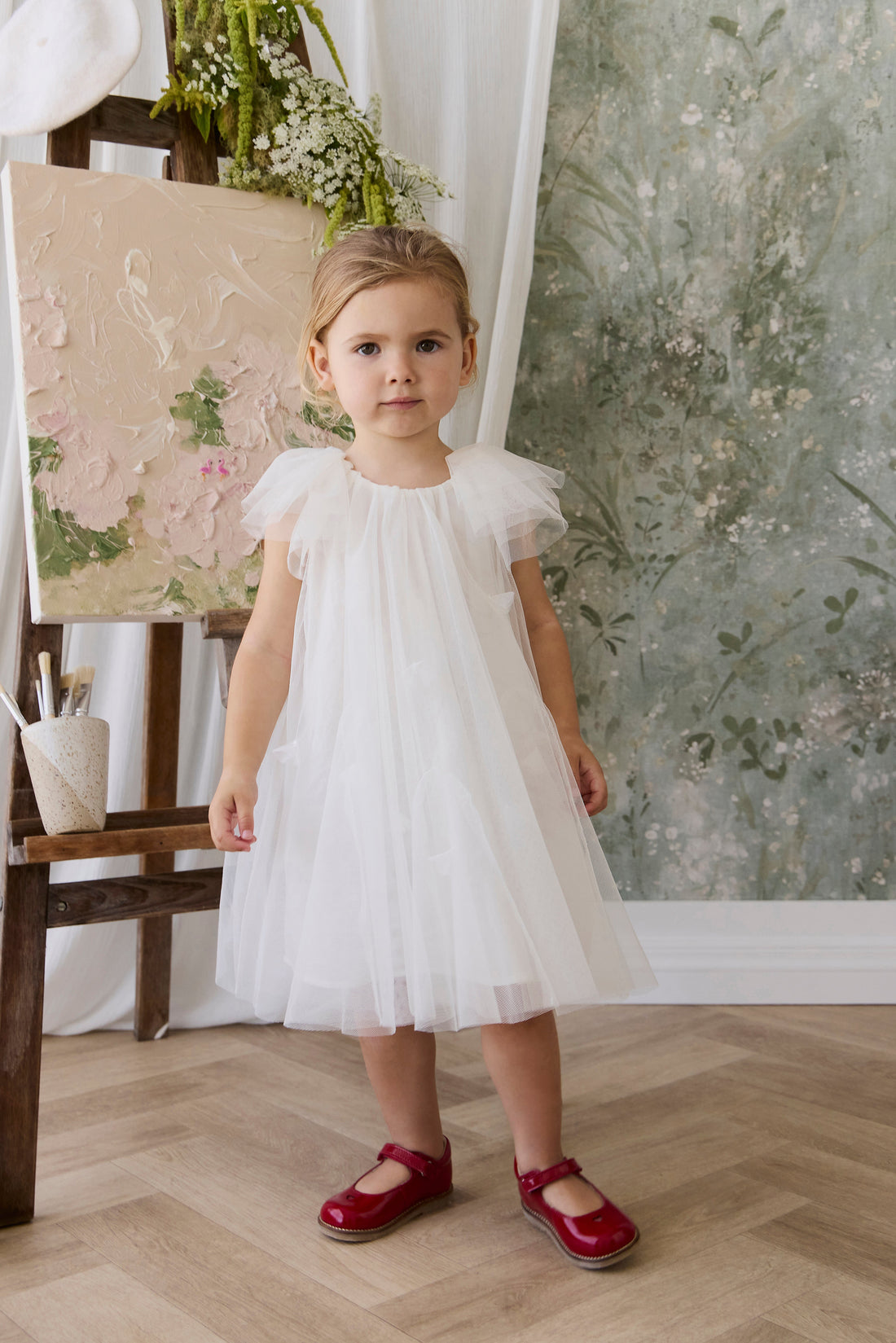 Rhea Tulle Dress - Parchment Childrens Dress from Jamie Kay Australia