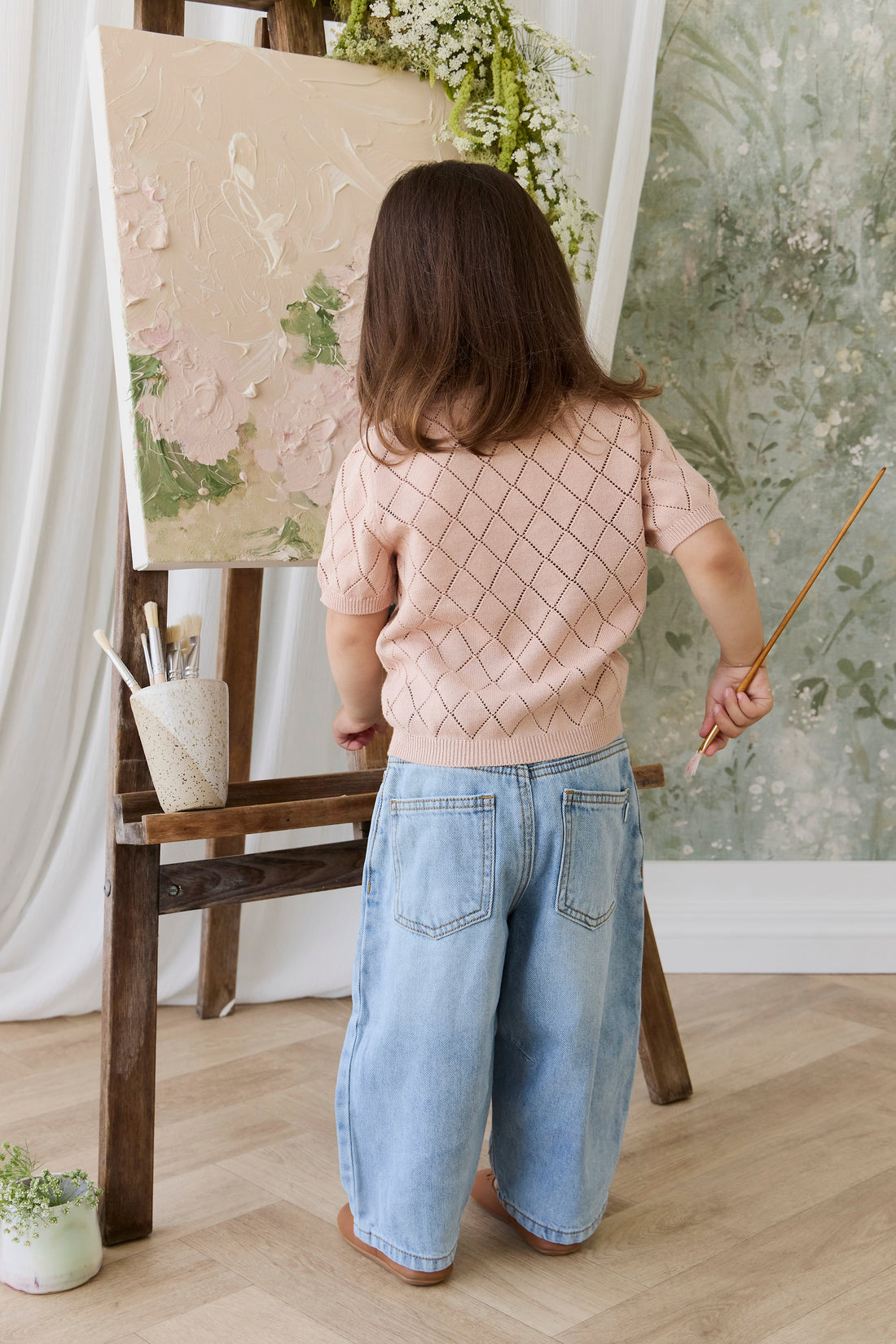 Alexandra Top - Rose Mist Alexandra Flower Childrens Top from Jamie Kay Australia
