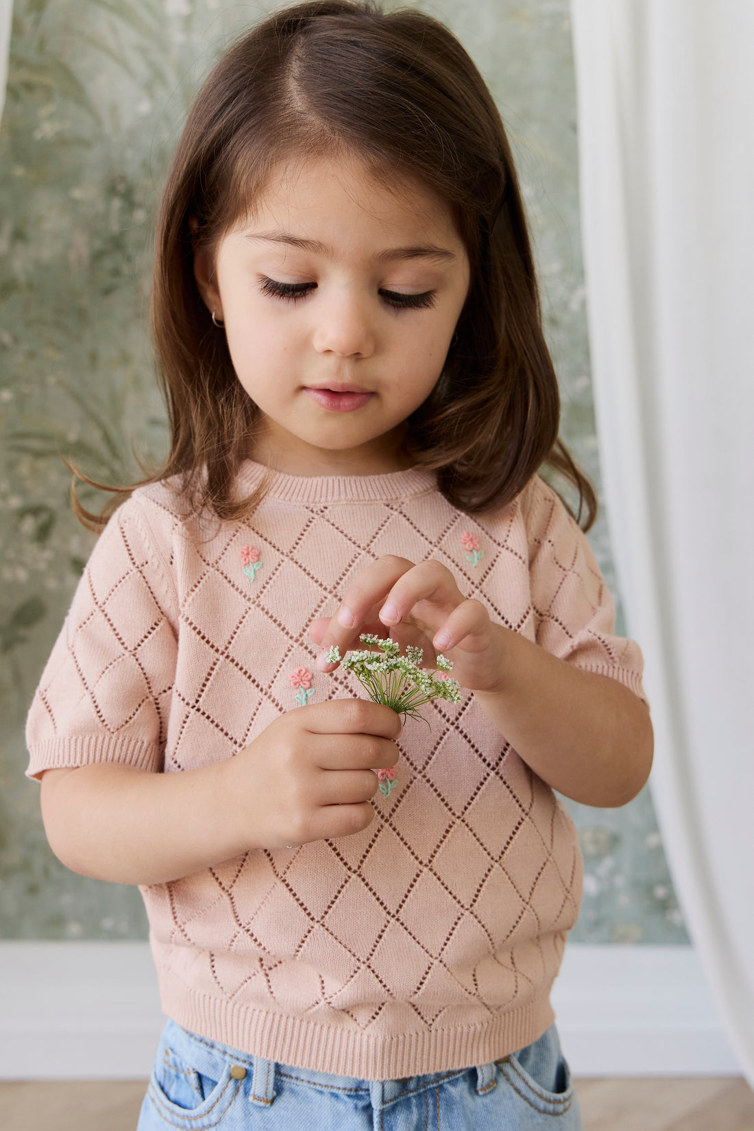 Alexandra Top - Rose Mist Alexandra Flower Childrens Top from Jamie Kay Australia