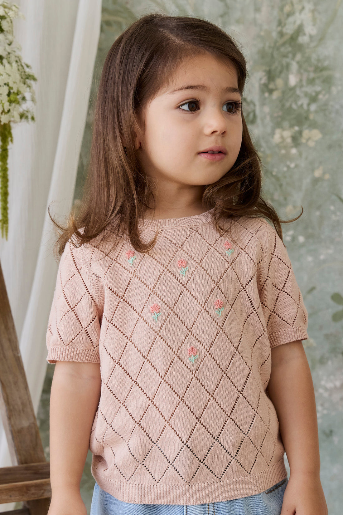 Alexandra Top - Rose Mist Alexandra Flower Childrens Top from Jamie Kay Australia