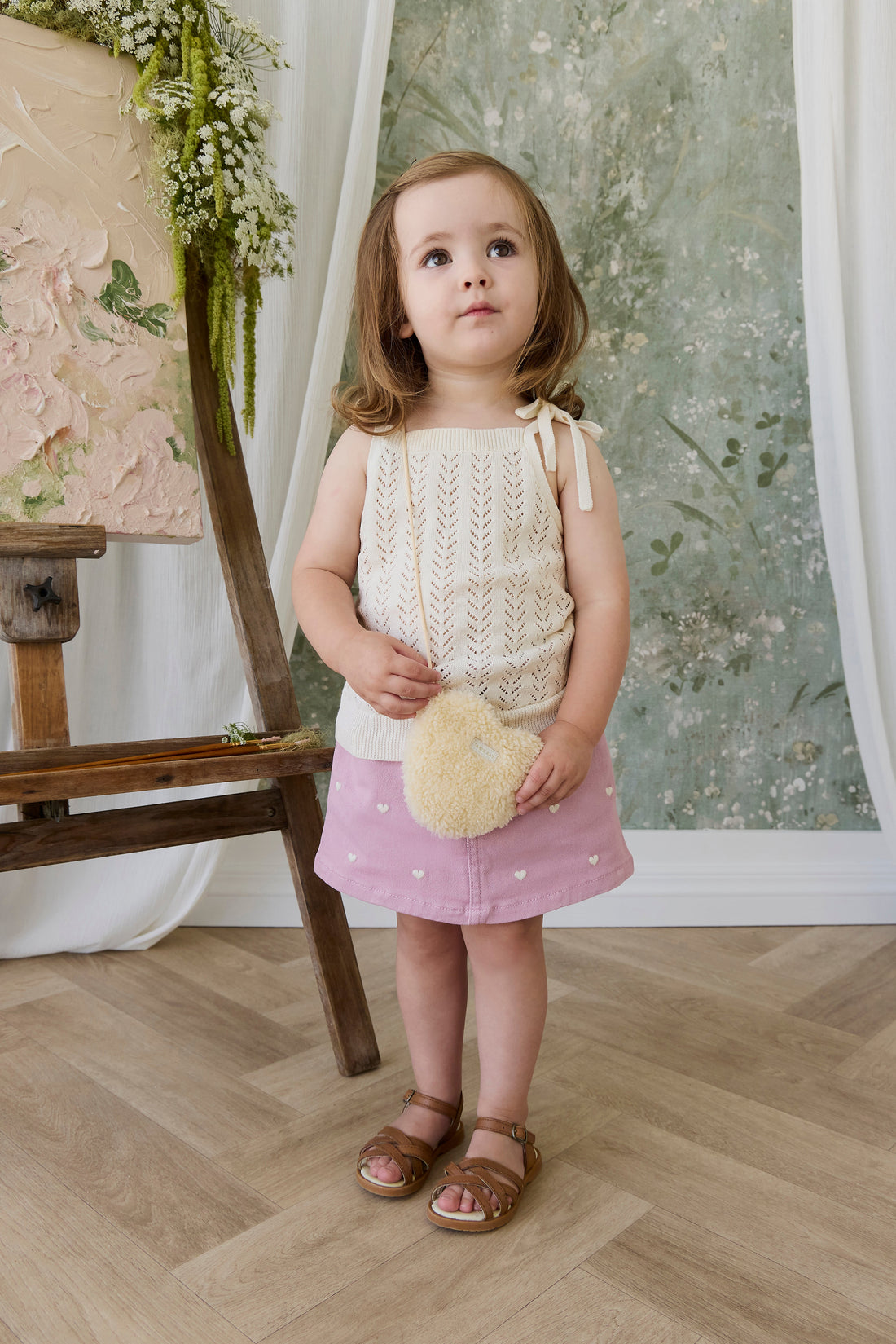 Briella Skirt - Petite Heart Orchid Childrens Skirt from Jamie Kay Australia