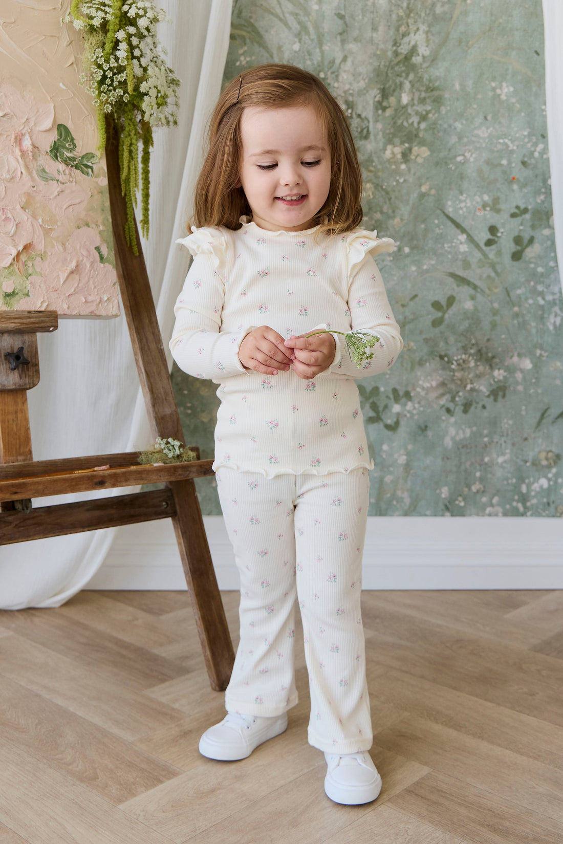 Organic Cotton Rib Winslet Pant - Emma Whisper Childrens Pant from Jamie Kay Australia