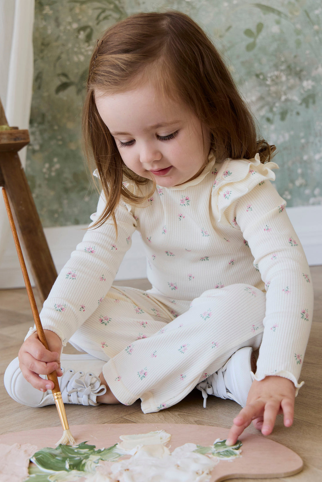 Organic Cotton Rib Winslet Pant - Emma Whisper Childrens Pant from Jamie Kay Australia