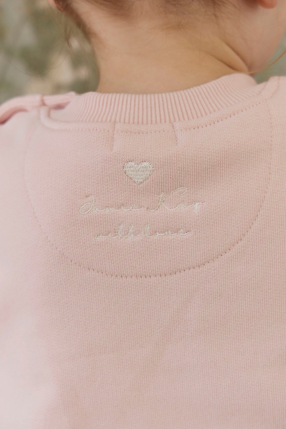 Organic Cotton Rhea Sweatshirt - Cloud Pink Sweetie Childrens Sweatshirt from Jamie Kay Australia