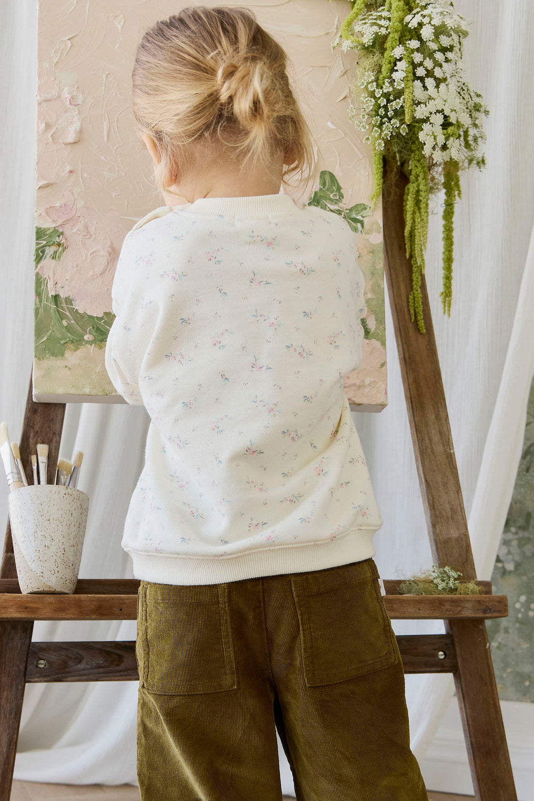 Organic Cotton Rhea Sweatshirt - Solange Snow Childrens Sweatshirt from Jamie Kay Australia