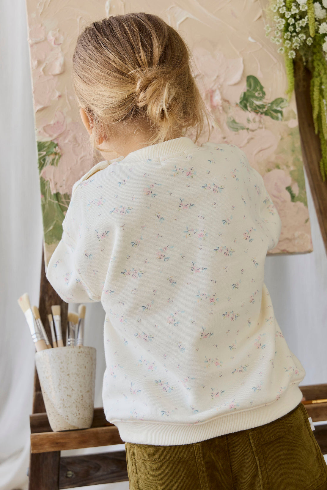 Organic Cotton Rhea Sweatshirt - Solange Snow Childrens Sweatshirt from Jamie Kay Australia