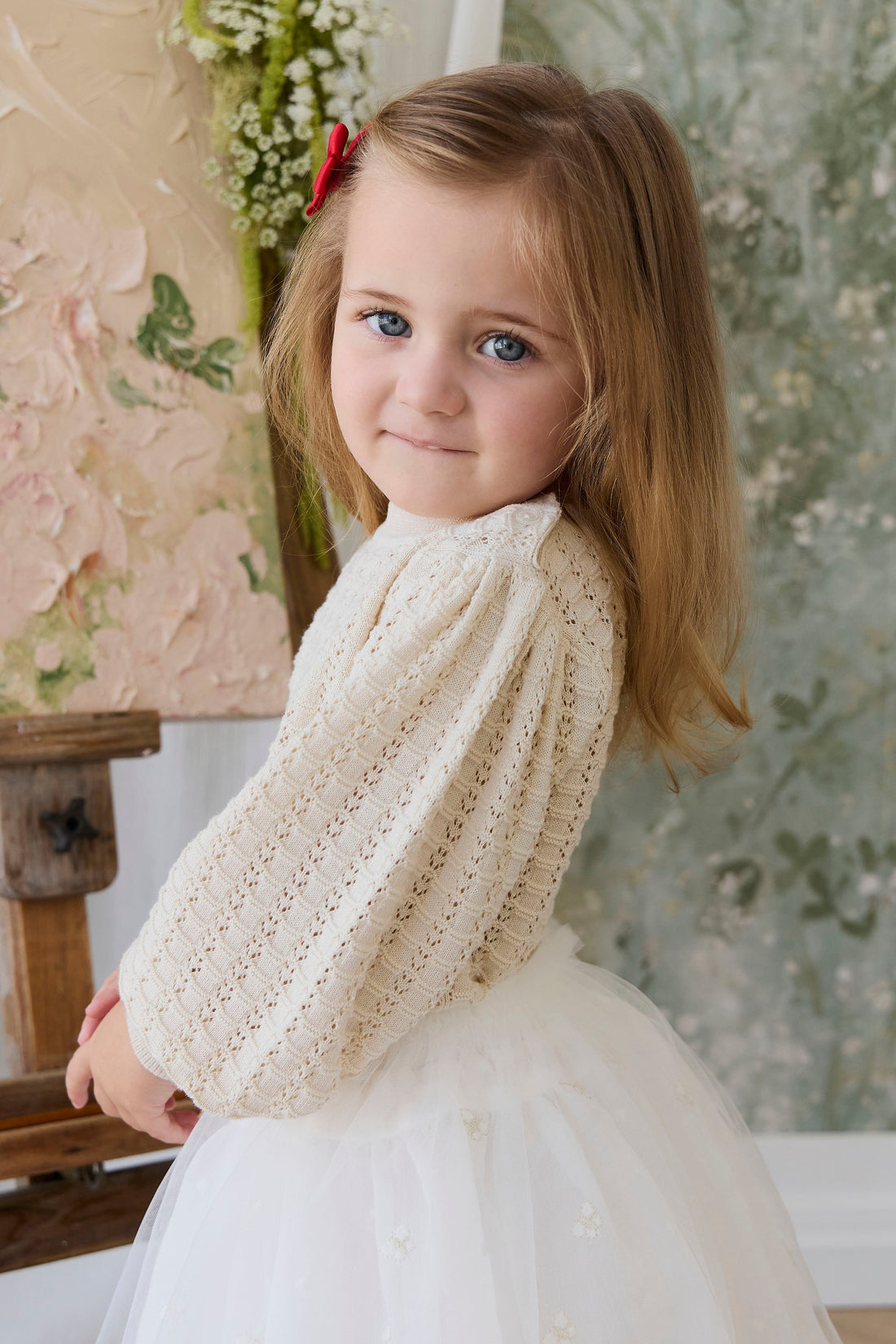 Bellamy Skirt - Parchment Ballerina Butterfiles Childrens Skirt from Jamie Kay Australia