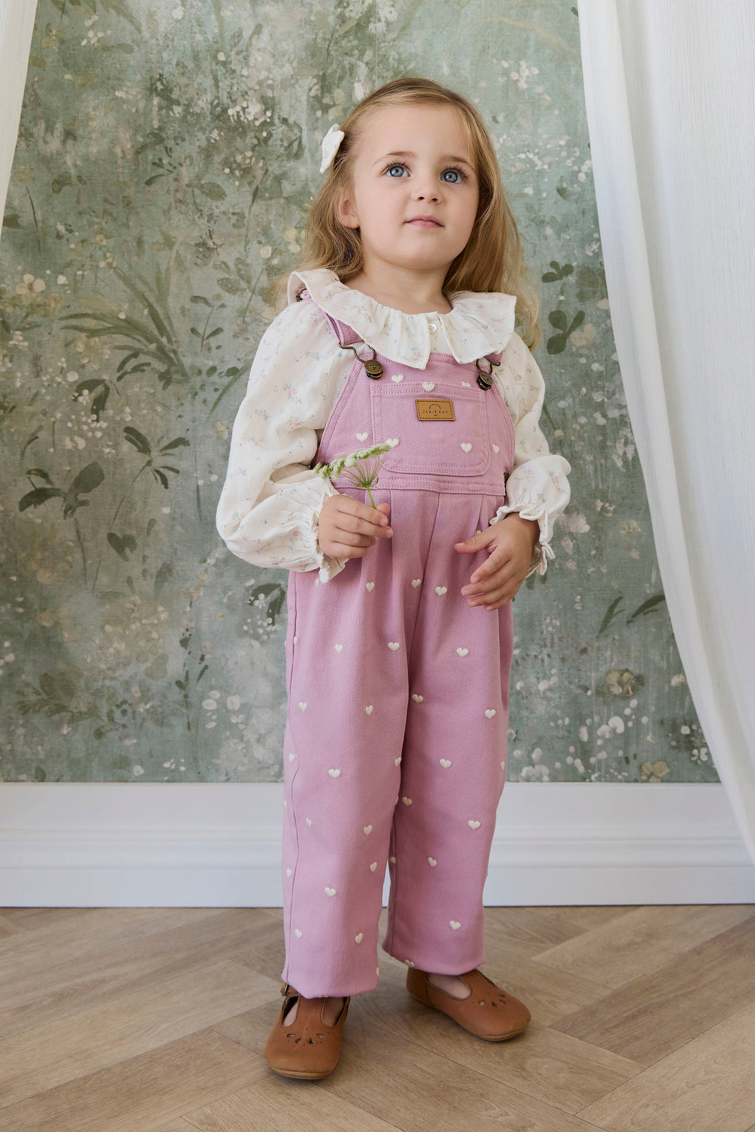Blair Overall - Petite Heart Orchid Childrens Overall from Jamie Kay Australia