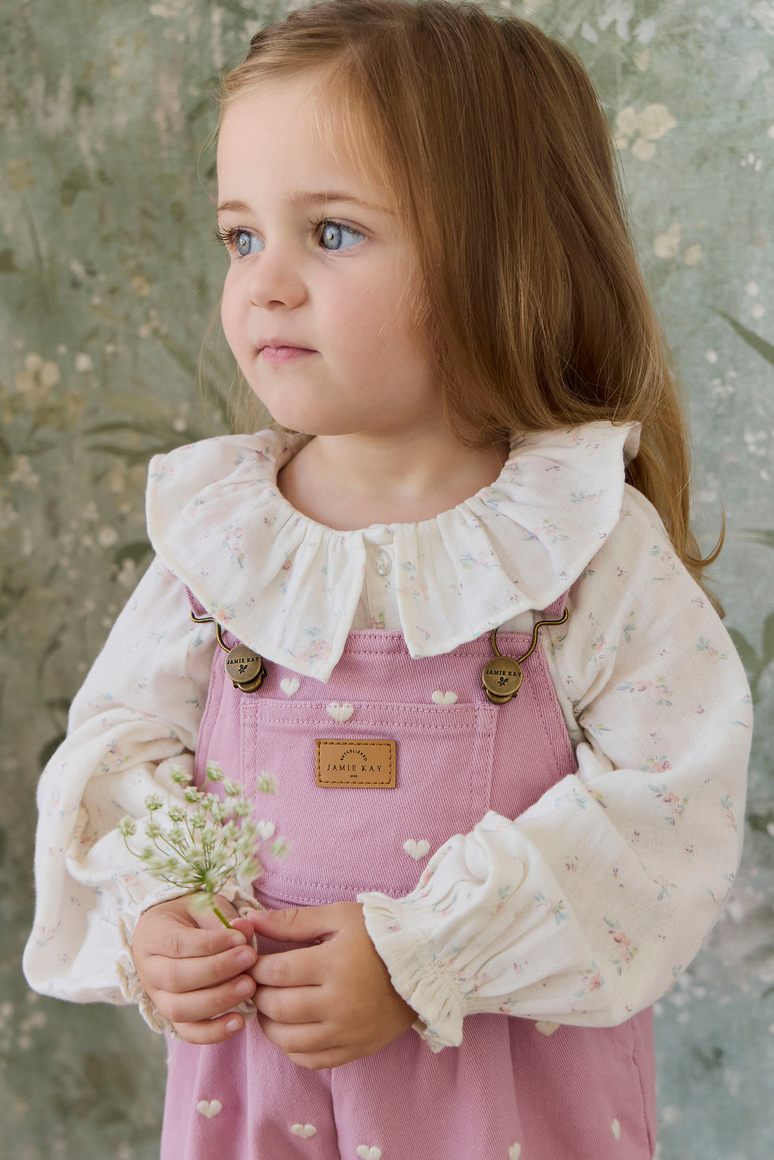 Blair Overall - Petite Heart Orchid Childrens Overall from Jamie Kay Australia