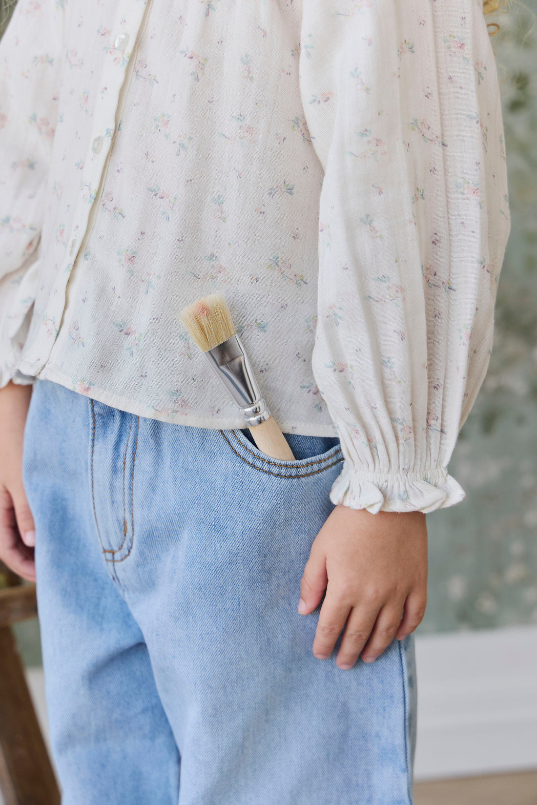 Organic Cotton Muslin Christabel Blouse - Solange Snow Childrens Top from Jamie Kay Australia