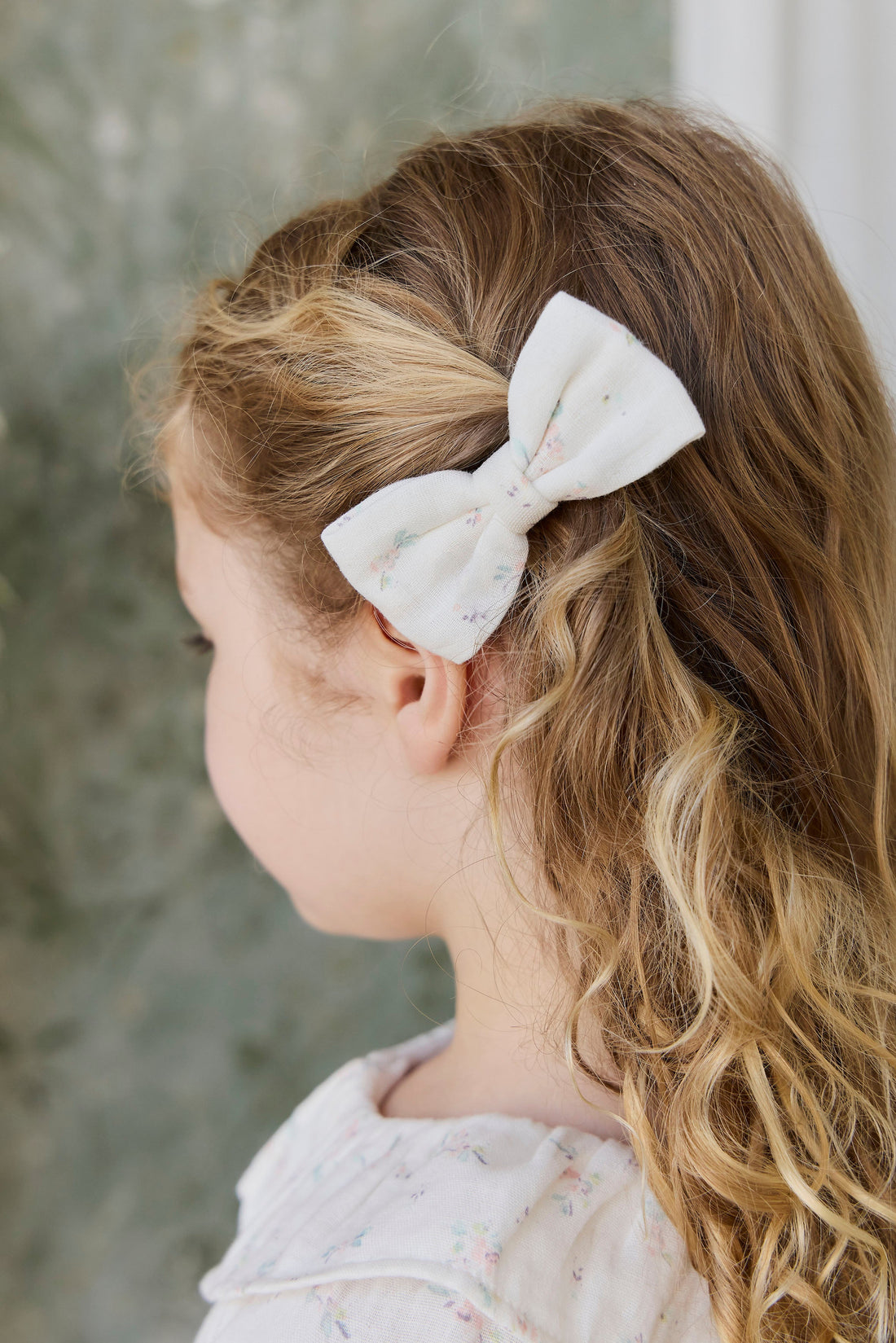 Organic Cotton Desiree Bow - Solange Snow Childrens Bow from Jamie Kay Australia