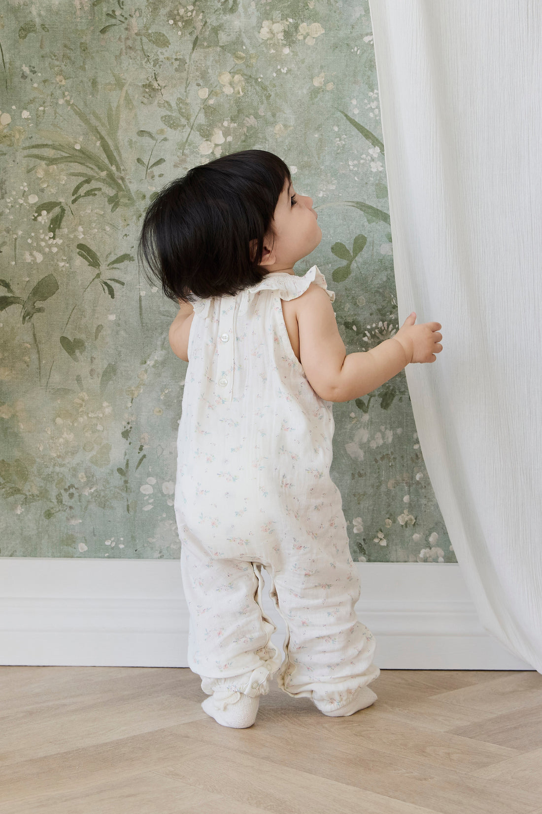 Organic Cotton Muslin Kodi Playsuit - Solange Snow Childrens Playsuit from Jamie Kay Australia