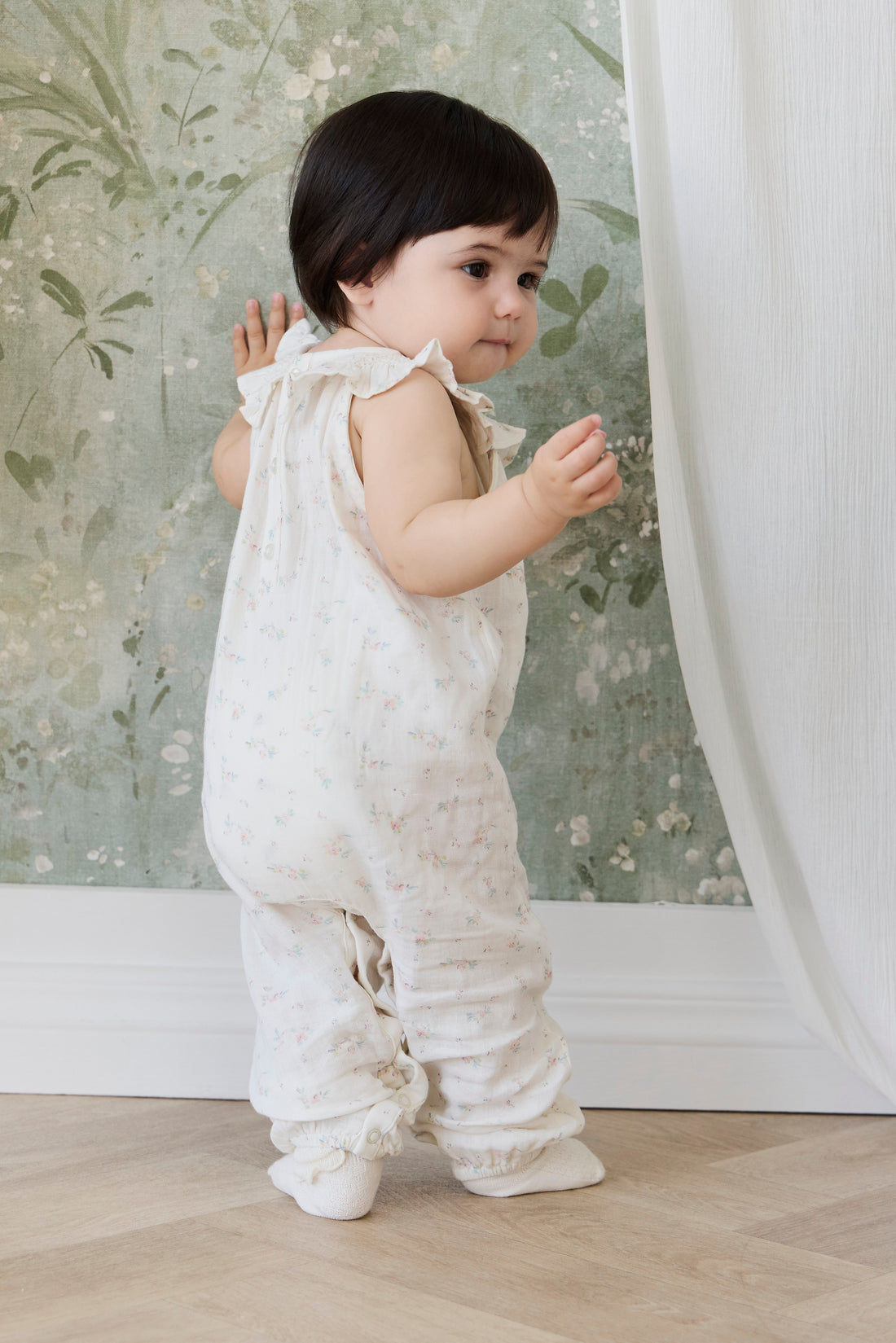 Organic Cotton Muslin Kodi Playsuit - Solange Snow Childrens Playsuit from Jamie Kay Australia
