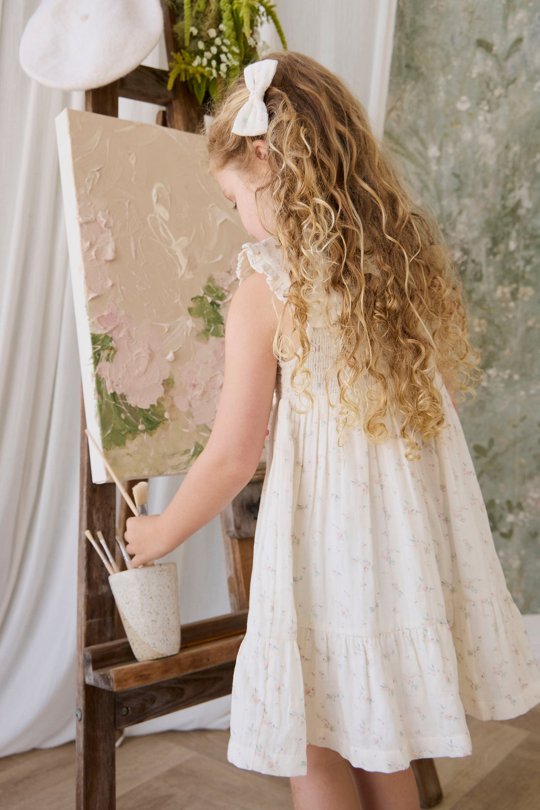 Organic Cotton Muslin Christabel Dress - Solange Snow Childrens Dress from Jamie Kay Australia