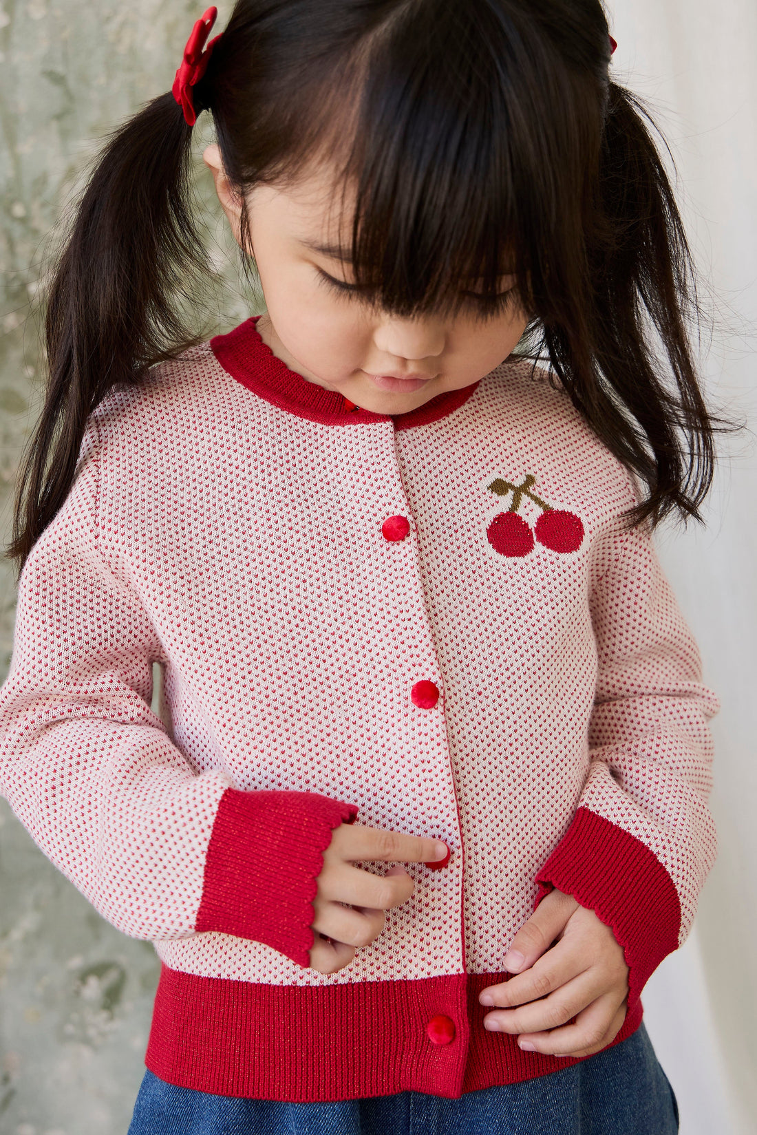 Liana Cardigan - Liana Cherry Childrens Cardigan from Jamie Kay Australia