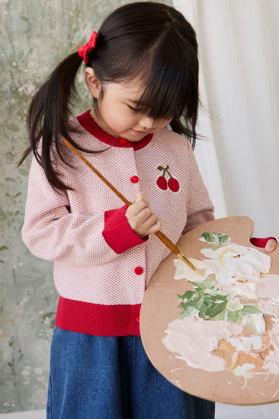 Liana Cardigan - Liana Cherry Childrens Cardigan from Jamie Kay Australia
