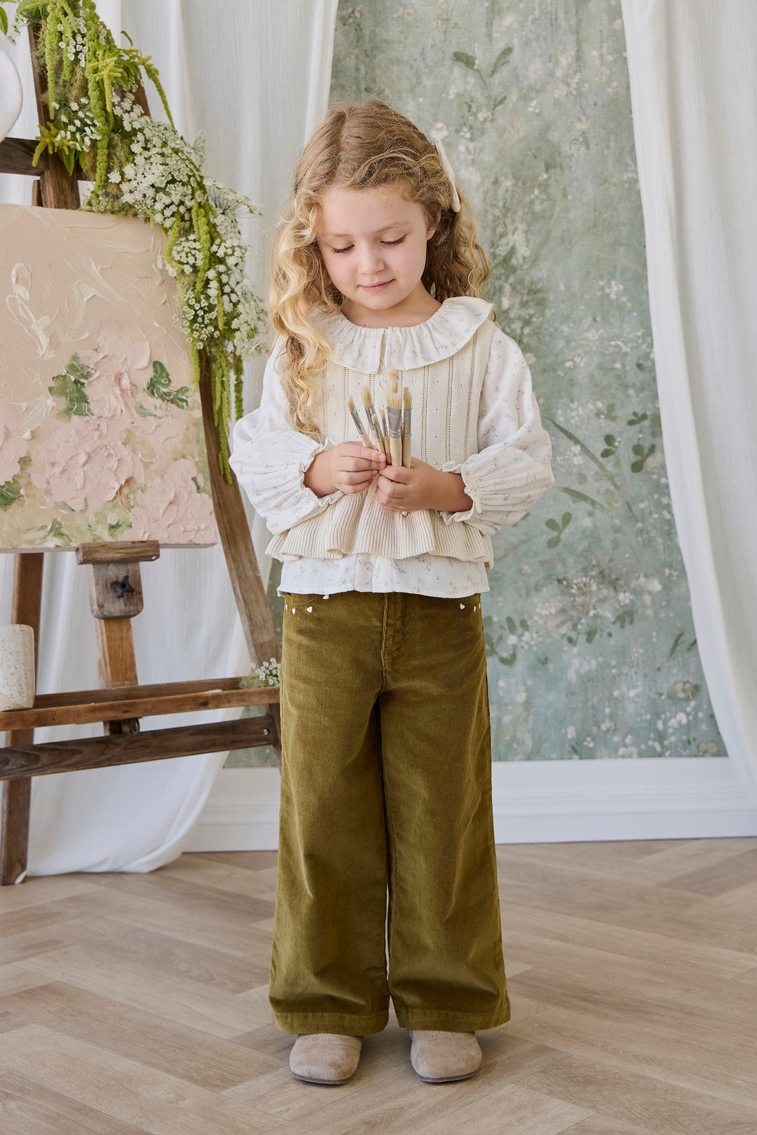 Astra Pant - Chrysanthemum Childrens Pant from Jamie Kay Australia