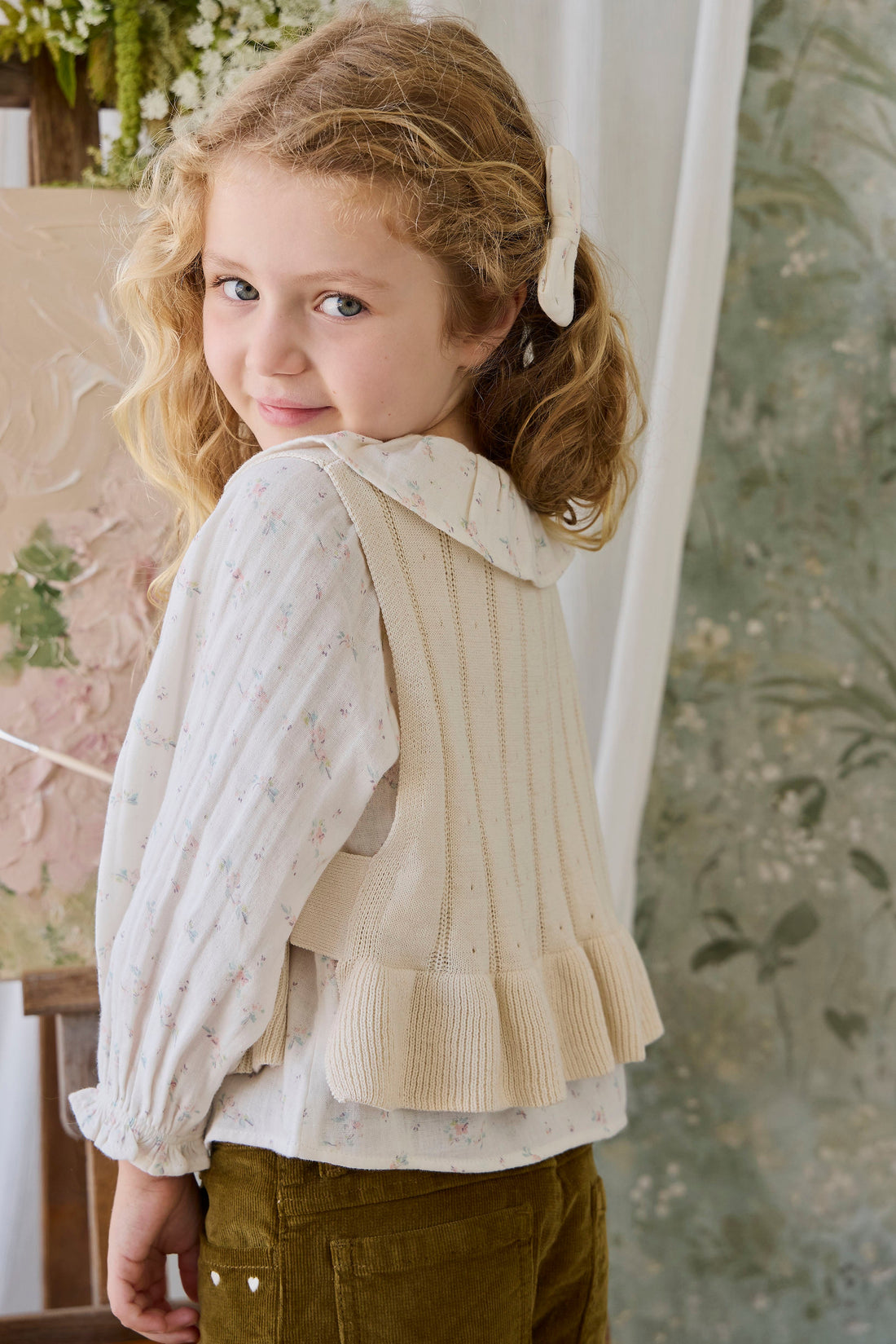 Antonia Top - Vanilla Childrens Top from Jamie Kay Australia
