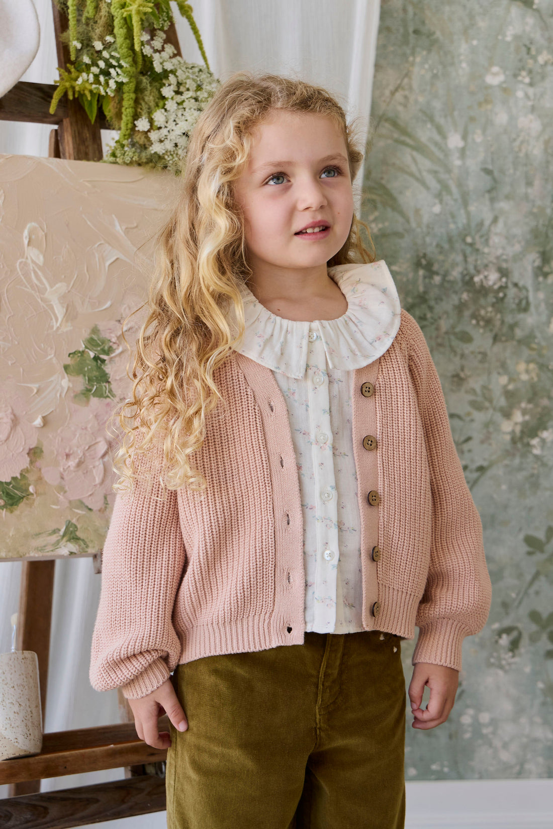 Paloma Cardigan - Rose Mist Childrens Cardigan from Jamie Kay Australia