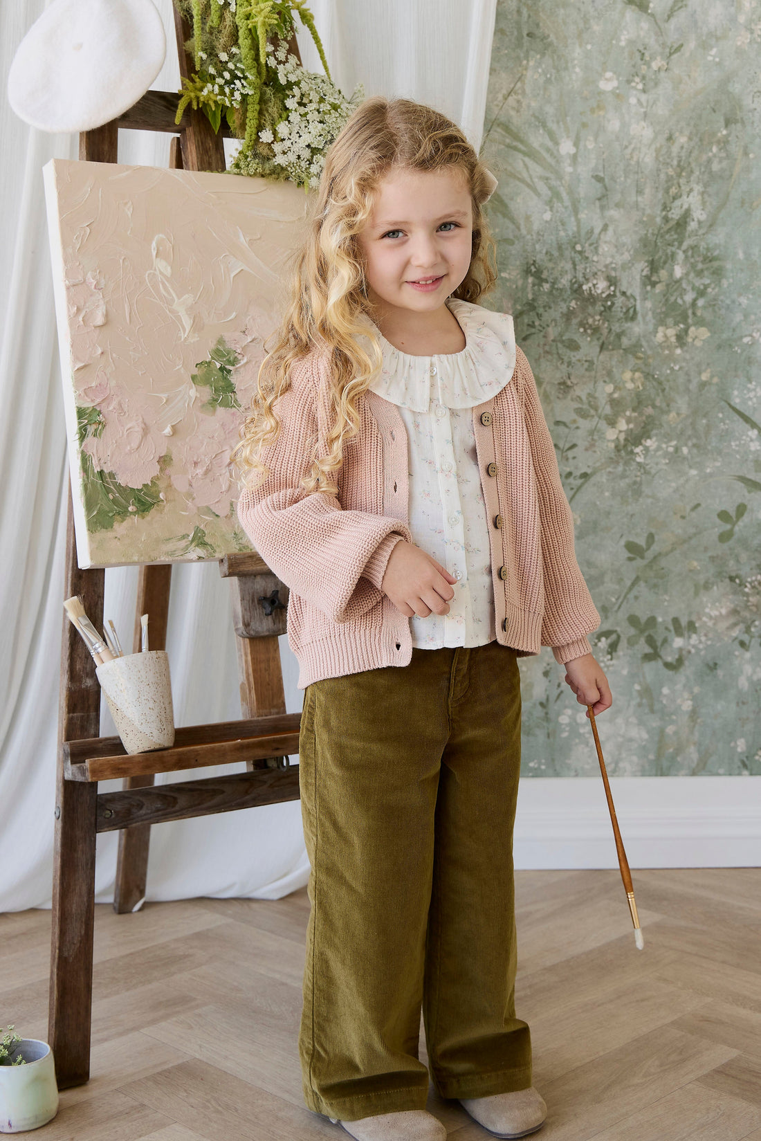 Paloma Cardigan - Rose Mist Childrens Cardigan from Jamie Kay Australia