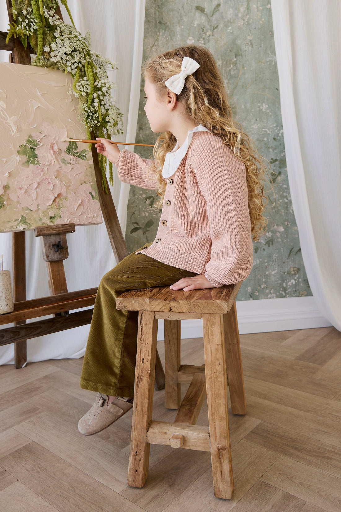 Paloma Cardigan - Rose Mist Childrens Cardigan from Jamie Kay Australia