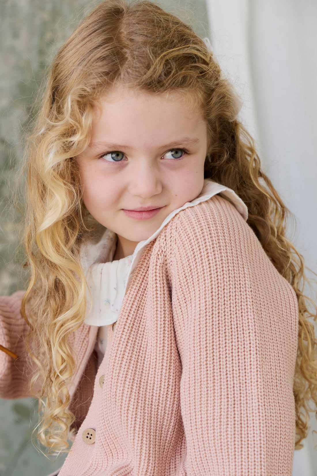 Paloma Cardigan - Rose Mist Childrens Cardigan from Jamie Kay Australia