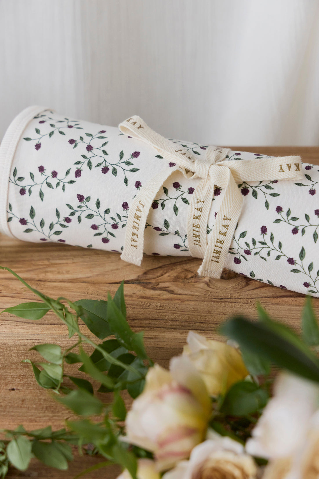 Organic Cotton Murphy Wrap - Mulberries Childrens Blanket from Jamie Kay Australia
