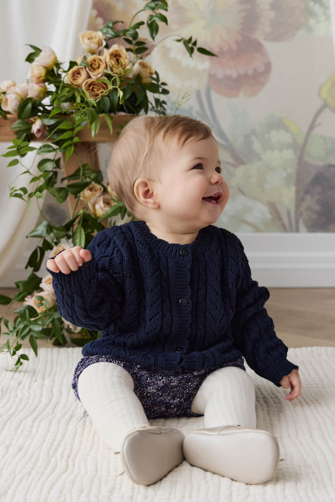 Arabella Knitted Cardigan - Starry Night Childrens Cardigan from Jamie Kay Australia