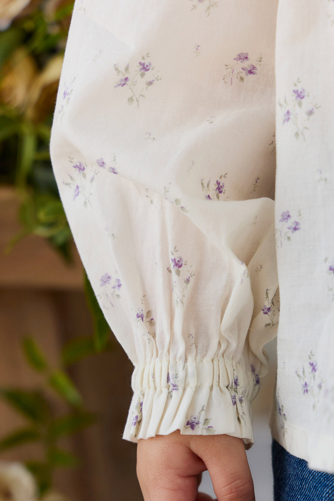 Organic Cotton Leonie Top - Jade Floral Childrens Top from Jamie Kay Australia