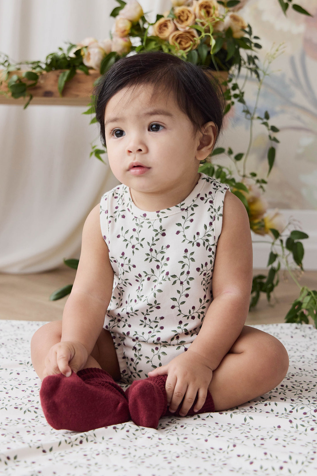Organic Cotton Lionel Playsuit - Mulberries Childrens Playsuit from Jamie Kay Australia