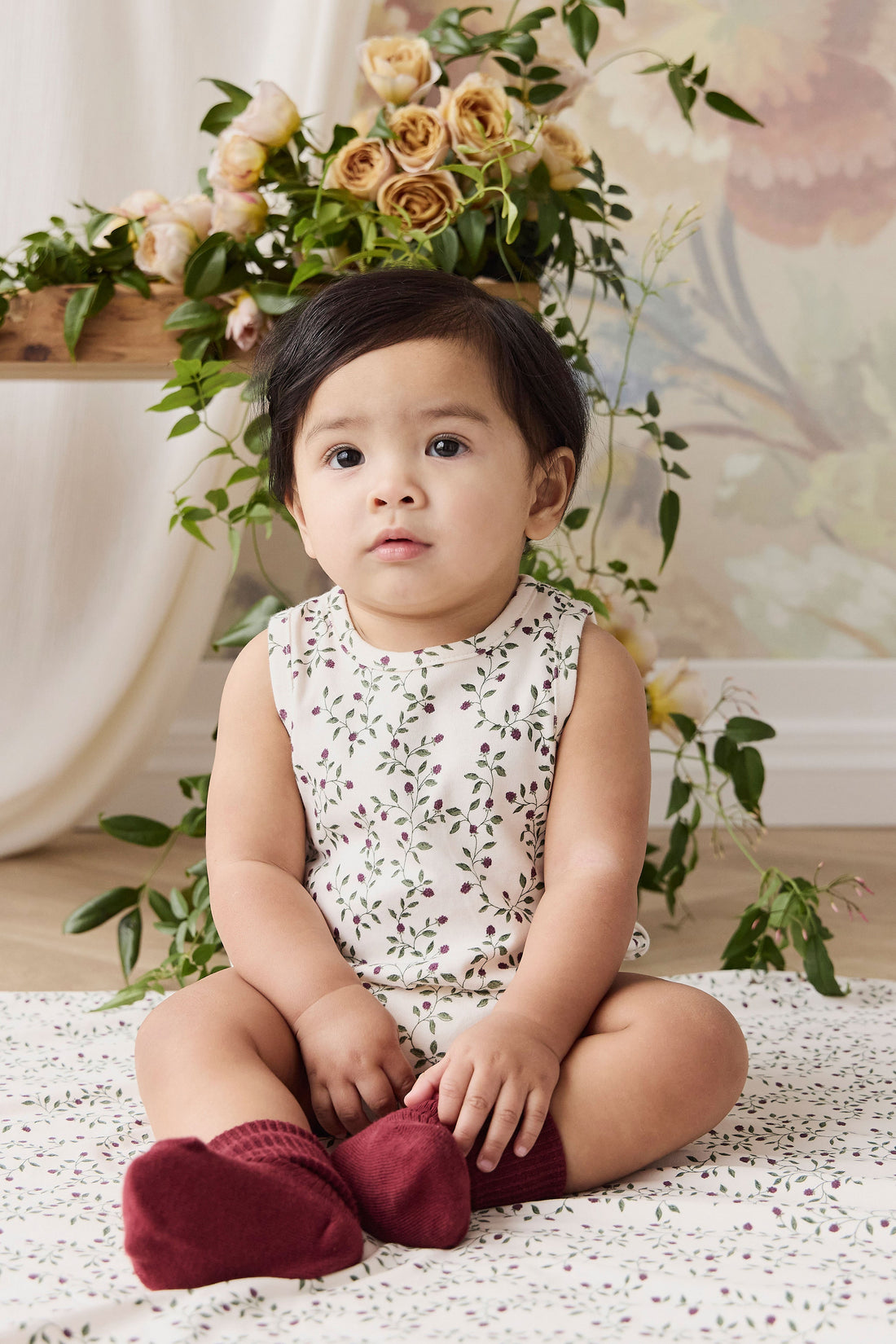 Organic Cotton Lionel Playsuit - Mulberries Childrens Playsuit from Jamie Kay Australia