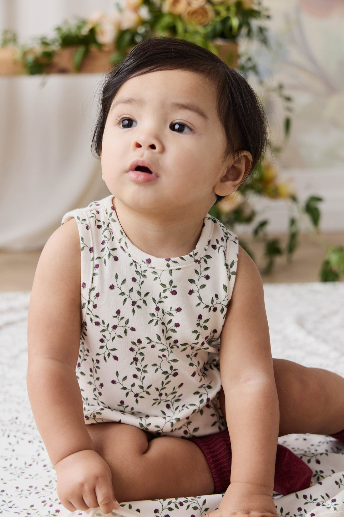 Organic Cotton Lionel Playsuit - Mulberries Childrens Playsuit from Jamie Kay Australia