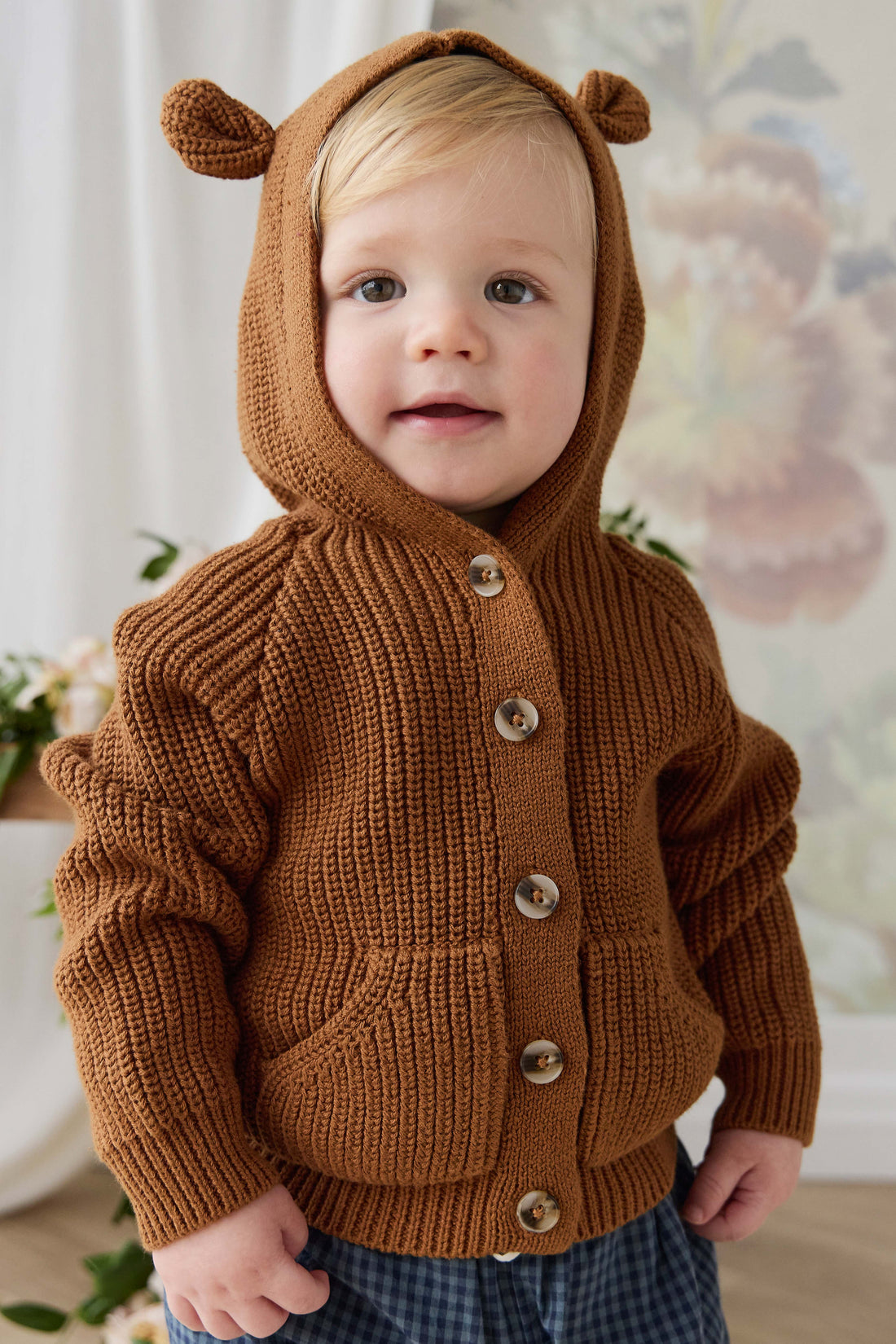 Bear Cardigan - Spice Childrens Cardigan from Jamie Kay Australia
