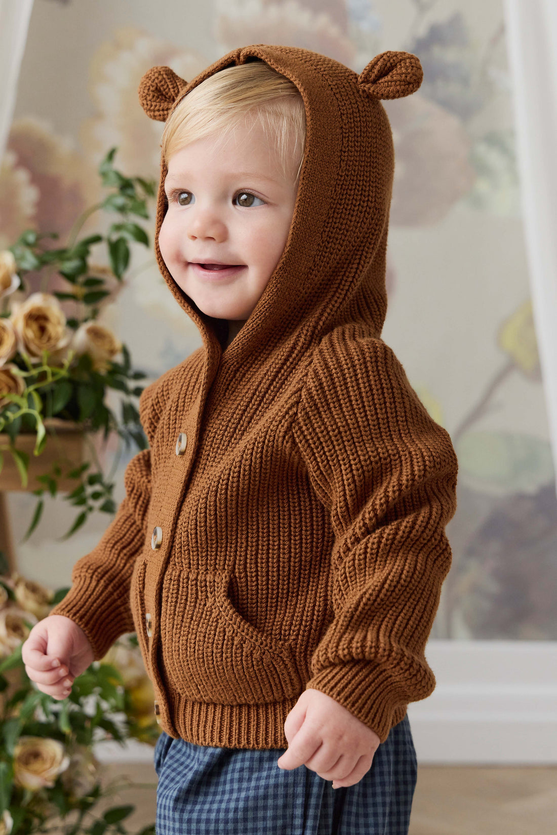 Bear Cardigan - Spice Childrens Cardigan from Jamie Kay Australia